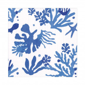 Matisse Coral Blue Luncheon Paper Napkins, 20 per Pack
