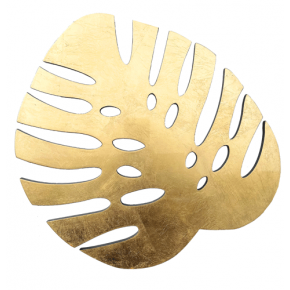 Monstera Leaf Gold Placemat Lacquer Die Cut