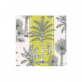 Southern Palms Green/White Paper Cocktail Napkins, 20 per Pack