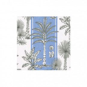 Southern Palms Blue/White Paper Cocktail Napkins, 20 per Pack