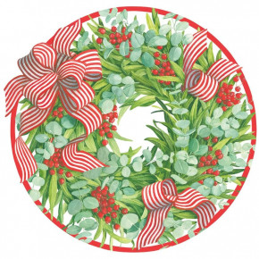 Ribbon Stripe Wreath Die-Cut Placemat