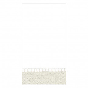 Linen Border Paper Guest Towel/Buffet Napkins Natural, 15 Per Pack