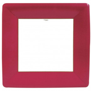 Grosgrain Square Paper Dinner Plates Red, 8 Per Pack