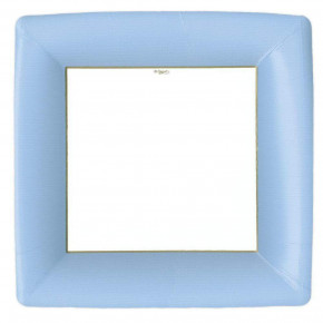 Grosgrain Square Paper Dinner Plates Light Blue, 8 Per Pack