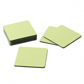 Square Lizard Coasters Green, Set of Eight