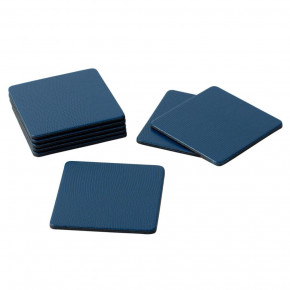 Square Lizard Coasters Navy, Set of Eight