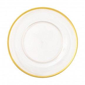 Acrylic Charger Plate Clear with Gold Rim