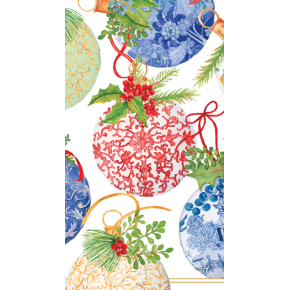 Porcelain Ornaments Paper Guest Towel/Buffet Napkins, 15 Per Pack