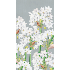 Paperwhites Silver Paper Guest Towel/Buffet Napkins, 15 Per Pack