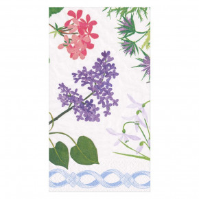 Mary Delany Flower Mosaics White Guest Towel/Buffet Napkins, 15 Per Package