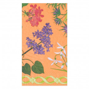 Mary Delany Flower Mosaics Melon Guest Towel/Buffet Napkins, 15 Per Package
