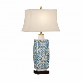 Embroidered Bottle Lamp-blue