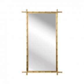 Bamboo Mirror - Brass