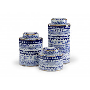 Blue And White Canisters (Set Of 3)