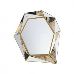 Petrified Wood Geometric Mirror