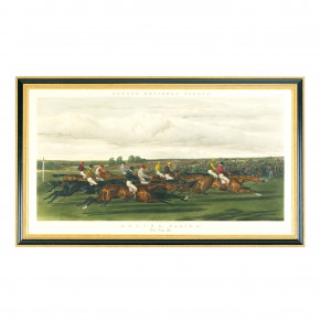 Fores Racing Run In Hand Colored Engraving