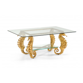 Seahorse Rectangular Coffee Table Gold