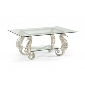 Seahorse Rectangular Coffee Table Silver