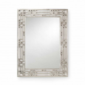 Pierced Rectangular Mirror Silver