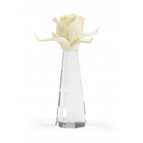 Small Rose On Stand White