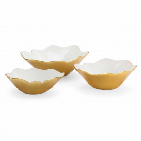 White Enameled Bowls (Set of 3)