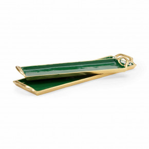 Emerald Enamel Trays (Set of 2)