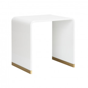 Waterfall End Table White