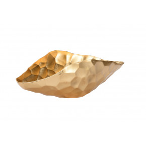 Gold Oval Geometric Bowl