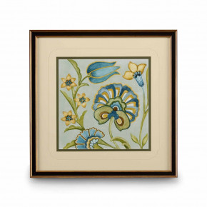 Decorative Golden Bloom II Plate Lithograph