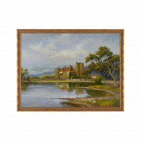 Stokesay Castle Oil On Canvas