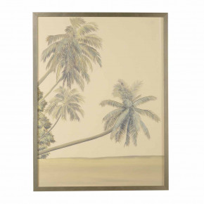 Silk Palm Panel Watercolor On Silk