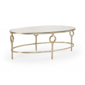Hudson II Oval Cocktail Table Silver