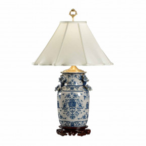 Blue White With Dragons Lamp