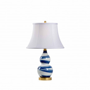 Blue And White Swirl Lamp
