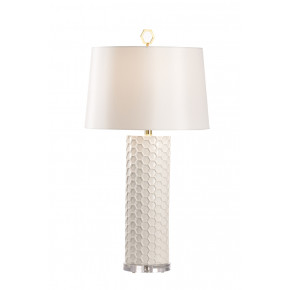 April Honeycomb Table Lamp White