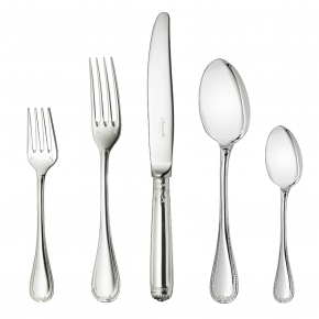 Malmaison Silverplated 5-Pc Setting (Dinner Fork, Dinner Knife, Place Soup Spoon, Salad Fork, Teaspoon)