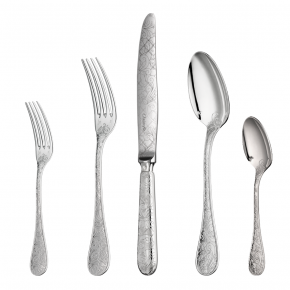 Jardin d'Eden Silverplated 5-Pc Setting (Dinner Fork, Dinner Knife, Place Soup Spoon, Salad Fork, Teaspoon)
