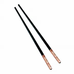 Jardin D'Eden Pair Of Chinese Chopsticks Ebony Rose Gold Finish