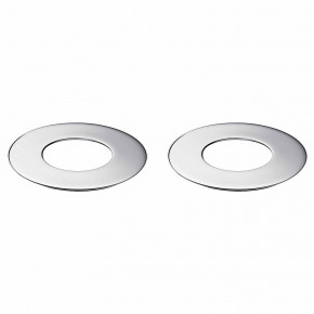 Oh De  Set Of 2 Glass Coasters Stainless Steel
