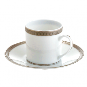 Malmaison Coffee Cup And Saucer Porcelain Platinum