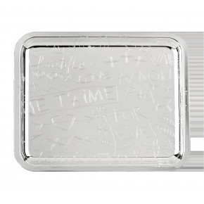 Graffiti Silverplated Tray 7.8"x6.3" (20x16 cm)