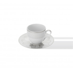 Malmaison Impériale Set Of 2 Coffee Cup And Saucers Platinum Porcelain