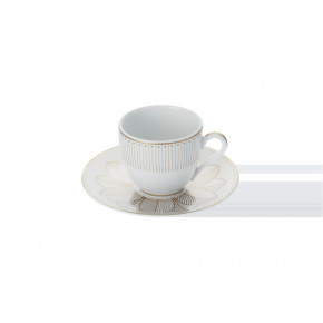 Malmaison Impériale Set Of 2 Coffee Cup And Saucers Gold Porcelain