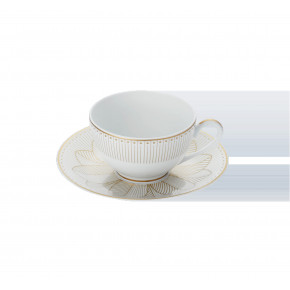 Malmaison Impériale Set Of 2 Tea Cup And Saucers Gold Porcelain