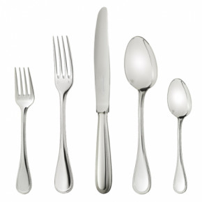 Perles Sterling Silver 24 Pieces Set for 6 in Chest (6x: Table Fork, Table Knife, Table Spoon, Coffee Spoon)