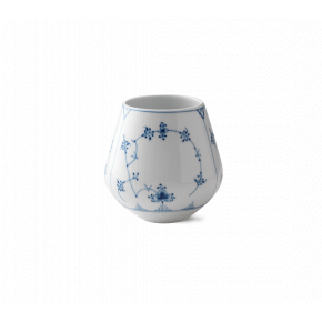 Blue Fluted Plain Vase 4.75"
