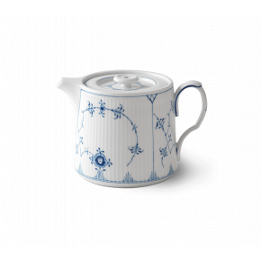 Blue Fluted Plain Teapot 25 oz