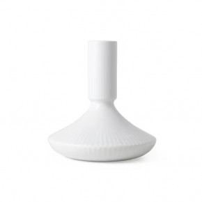 White Fluted Candlestick 12cm/4.7"