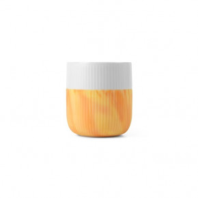 Fluted Contrast Marble Mug, Fiery Yellow, 35 cl.