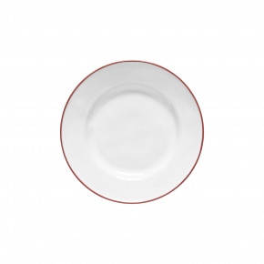 Beja White & Red Salad/Dessert Plate D9'' H1.25''